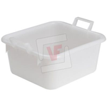 BACINELLA BAGNO CATINO VASCHETTA PER LA CASA MODELLO QUADRO PER RIPORRE BUCATO PANNI E OGGETTI VARI CON MANICI LATERALI IN POLIETILENE LT.15 COLORE BIANCO