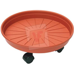 Sottovasi 'ICS' SOTTOVASO PER VASI TONDI ROTONDO CON RUOTE MARGHERITA D.45