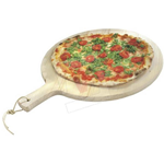 TAGLIERE DA CUCINA PROFESSIONALE ROTONDO PER ALIMENTI SPIANATOIA GRANDE CON MANICO IDEALE PER PIZZA E SALUMI IN LEGNO DIMESIONI 34X1,8 CM