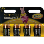 BATTERIE DURACELL ALKALINE SIMPLY "AA MN1500"(BL.8PZ) STILO