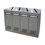 CASSETTA POSTALE SILMEC "31704" 4 ELEMENTI SILVER
