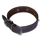 COLLARE CANE CUOIO CUCITO BORCHIE 40MM