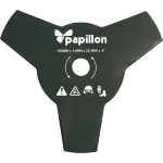 DISCO DECESPUGLIATORE ACCIAIO 3 DENTI Ø255MM PAPILLON - CF. SCATOLA