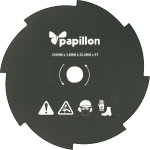 DISCO DECESPUGLIATORE ACCIAIO 8 DENTI Ø255MM PAPILLON - CF. SCATOLA