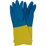 GUANTI LAVORO LATTICE NEOPRENE TG. 8" MAURER GIALLO-BLU