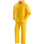 IMPERMEABILE COMPLETO PESANTE MAURER DA LAVORO CON GIACCA E PANTALONI UOMO/DONNA COLORE GIALLO, TAGLIA L