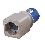 MAURER-PLUS ADATTATORE INDUSTRIALE 220V SPINA+PRESA BIPASSO SCHUKO MAURER PLUS
