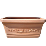 VASO RETTANGOLARE MAXI FESTONATO "TERRACOTTA" 100X45X41HCM