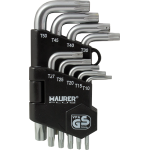 CHIAVI TORX MASCHIO IN SERIE MAURER PLUS 9PZ C/FORO CV - CF. BLISTER