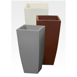 VASO HOME QUADRO CM.40X40X90H PIETRA