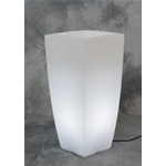 VASO HOME LIGHT QUADRO CM.33X33X70 GHIAC/BIA