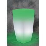 VASO HOME LIGHT QUADRO CM.33X33X70 GHIAC/VER