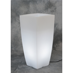VASO HOME LIGHT QUADRO CM.40X40X90H.GHIAC/BIA