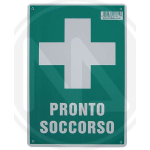 CARTELLO ADESIVO SEGNALETICA SICUREZZA "CASSETTA PRONTO SOCCORSO" 30X20CM