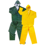 IMPERMEABILE COMPLETO ANTIPIOGGIA CON GIACCA E PANTALONI UOMO/DONNA COLORE GIALLO, TAGLIA L