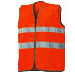 GILET GIUBBOTTO SENZA MANICHE ALTA VISIBILTA PER LAVORO UOMO/DONNA ARANCIO FLUO