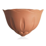 BAMA VASO FIORIERA ANGOLARE DA PARETE GERLA NATURA IN RESINA PLASTICA  COLORE TERRACOTTA CM.29X15X20H