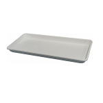 SOTTOVASO RETTANGOLARE FESTONATO BIANCO 100X36X6HCM