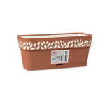 VASO BALCONETTA "CLOE" CM30 TORTORA CON RISERVA ACQUA STEFANPLAST