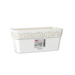 VASO BALCONETTA "CLOE" CM30 BIANCO CON RISERVA ACQUA STEFANPLAST