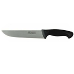 COLTELLO PROFESSIONALE DA CUCINA LAMA IN ACCIAIO INOX CM. 18 COLORE MANICO NERO