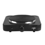 FORNELLO ELETTRICO DA CUCINA A 1 PIASTRA SYNTESY MACCHINA PORTATILE DA CAMPEGGIO PER COTTURA ELETTRICA IN ACCIAIO CON PIASTRA IN GHISA 5 LIVELLI REGOLAZIONE TEMPERATURA 1000W 