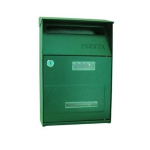 CASSETTA POST.ACCIAIO VERDE C/TETTO 21X32X9 SICURO