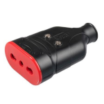 ROSI PRESA ANTISCHIACCIAMENTO BIPASSO 10/16A NERO ART.RS7820