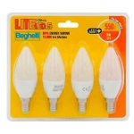 LAMPADA LED CF.4PZ OLIVA E14 7W 6500K "BEGHELLI LITE LED 58046"