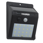 LAMPADA SOLARE 20LED 200LUMEN C/SENS. CREPUS.-MOVIMENTO IP65 MAURER