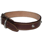 COLLARE CANE CUOIO CON BORCHIE 35MM