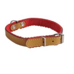 PET COLLARE CANI CUOIO FELPATO CM.33 MM.12