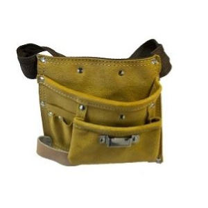 Borsa per carpentiere in pelle crosta con 3 tasche mod. 530.750.50000  RANCH. - Wegher