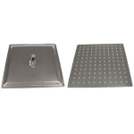 AMBROSIANA DOCCETTA GIUNTO ORIENTABILE QUADRA 200MM ACCIAIO INOX