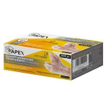 GUANTI MONOUSO APEX TRASPARENTI RESISTENTI IN PLASTICA MISURA UNIVERSALE GUANTO AMBIDESTRO USA E GETTA PER PULIZIA CUCINA ALIMENTI IN CONFEZIONE DA 500 PZ