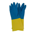 GUANTI LAVORO LATTICE NEOPRENE TG. 9" MAURER GIALLO-BLU