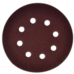 DISCO ABRASIVO VELCRATO 'P64E' Ø MM 125 X 0 - GRANA 150 In carta resinata flessibile. Con 8 fori. 
