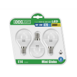 Lampade a led 'ECOLIGHT' ECOLIGHT LED MINI GLOBO TONDE 6W E14 CA.BL3- SET - LUCE GIALLO CALDA