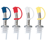 TAPPI VERSATORI DOSATORI SALVAGOCCIA IN ACCIAIO INOX 2 PEZZI COLORI ASSORTITI