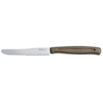 COLTELLO DA TAVOLA PROFESSIONALE DA CUCINA LAMA PUNTA DENTATA IN ACCIAIO INOX 11 CM SET DA 6 PEZZI COLORE MANICO LEGNO