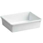 BACINELLA VASCHETTA PER FRIGO CONTENITORE ORGANIZER RETTANGOLARE GRANDE PER RIPORRE ALIMENTI IN PCV COLORE BIANCO LT 15