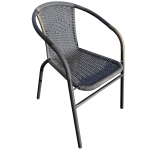 SEDIA DA ARREDO ESTERNO GIARDINO IN POLIRATTAN CM 54 X 56 X 73H