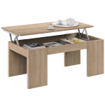 KIT TAVOLO CAFFÈ ELEV.50 X100X43/54H ROVERE CANAD