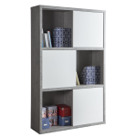 LIBRERIA DA INTERNO SCAFFALE MOBILE CM 35,5 X 120 X 194,5H COLORE CEMENTO