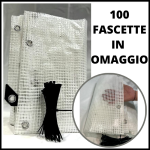 TELO TELONE OCCHIELLATO PVC IMPERMEABILE RETINATO RESISTENTE CON 100 FASCETTE IN OMAGGIO