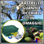 RETE TELO PER RACCOLTA OLIVE PESANTE ANTISPINA CON ANGOLI RINFORZATI OCCHIELLATO RASTRELLO OCCHIALI E GUANTI IN OMAGGIO