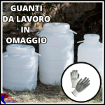 FUSTO BIDONE TANICA IN PLASTICA A BOCCA LARGA PER ALIMENTI OLIO ACQUA OLIVE CON GUANTI IN OMAGGIO