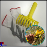 RASTRELLO PER RACCOLTA OLIVE PETTINE 9 DENTI FORO PER MANICO E GUANTI DA LAVORO