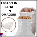 SACCHI TESSUTO DI RAFIA POLIPROPILENE BIANCHI PER OLIVE, CEREALI, GRANO, LEGNA CON LEGACCI IN OMAGGIO