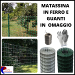 RETE PER RECINZIONE METALLICA ELETTROSALDATA ZINCATA O PLASTIFICATA VERDE MAGLIA 50X75 MM